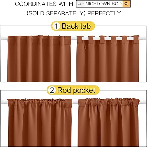 Miniatura 3 de NICETOWN - 2paneles de cortinas opacas de Halloween para ventana, con aislamiento térmico, para sala de estar, 52pulgadas de ancho x 63pulgadas de