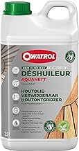 OWATROL – Aquanett – Deoiler and Degreaser Gummed Wood Outdoor Patio Garden Furniture Exotic Wood – Clear Gummed Cleaner – Removes Teak Oils, Natural Look – 2.5 L