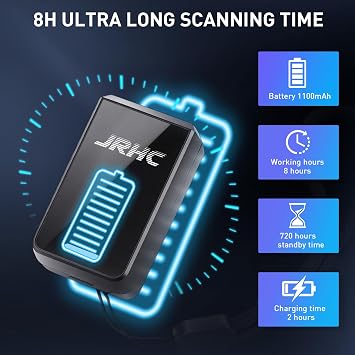 1D 2D Wireless Barcode Scanner Bluetooth, Mini Portable Barcode Reader, 3-in-1 BT & 2.4G & USB Wired QR Code Scanner, Compatible with Android, iOS, Windows, Mac Tablets Or PC