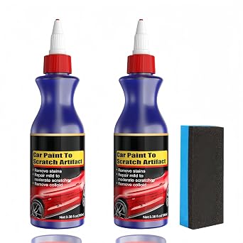 2PCS Car Scratch Remover Kit & Polish Compound,Removes Deep Scratches