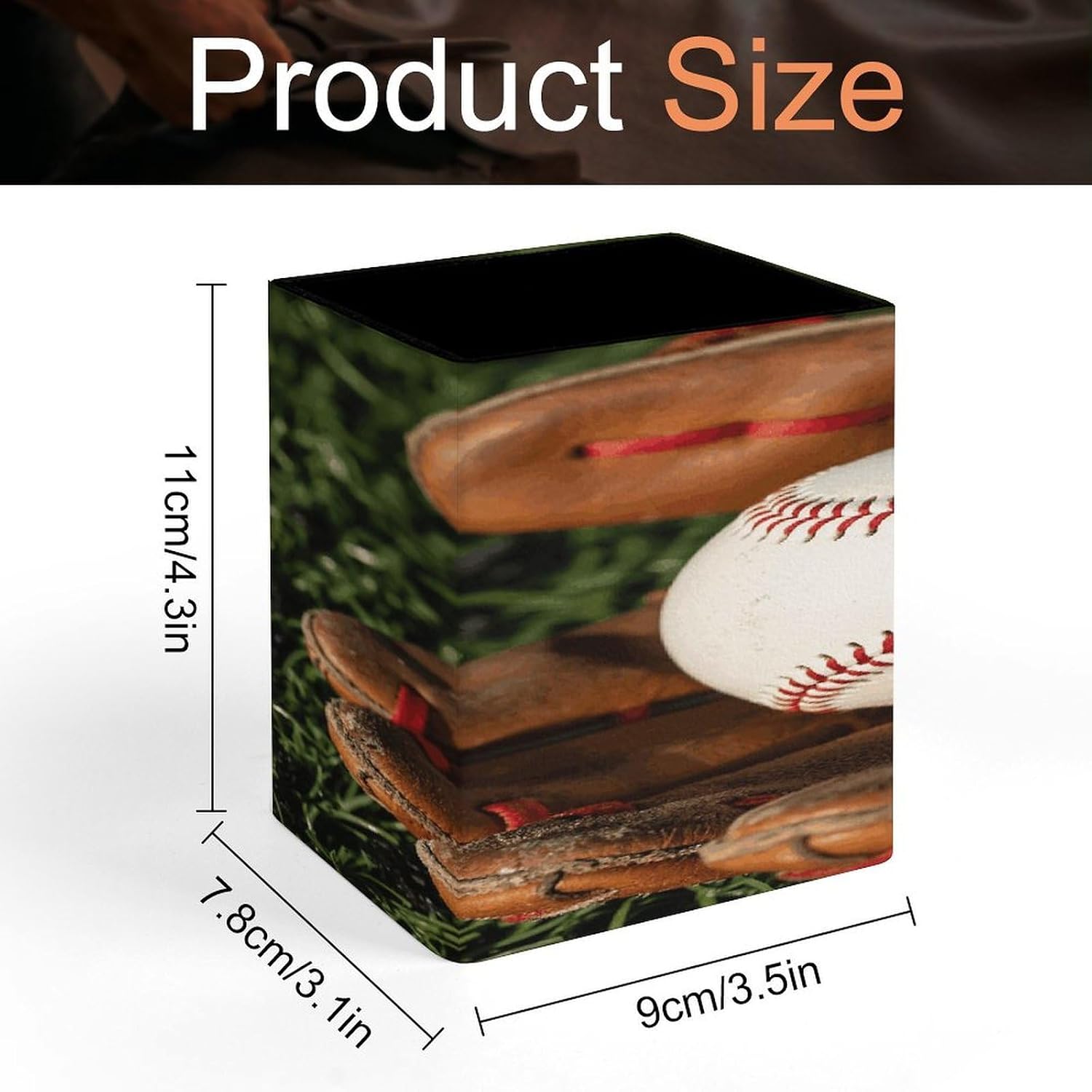 3D Soccer Square Pen Holder Desk Organizer for Office Home image 2