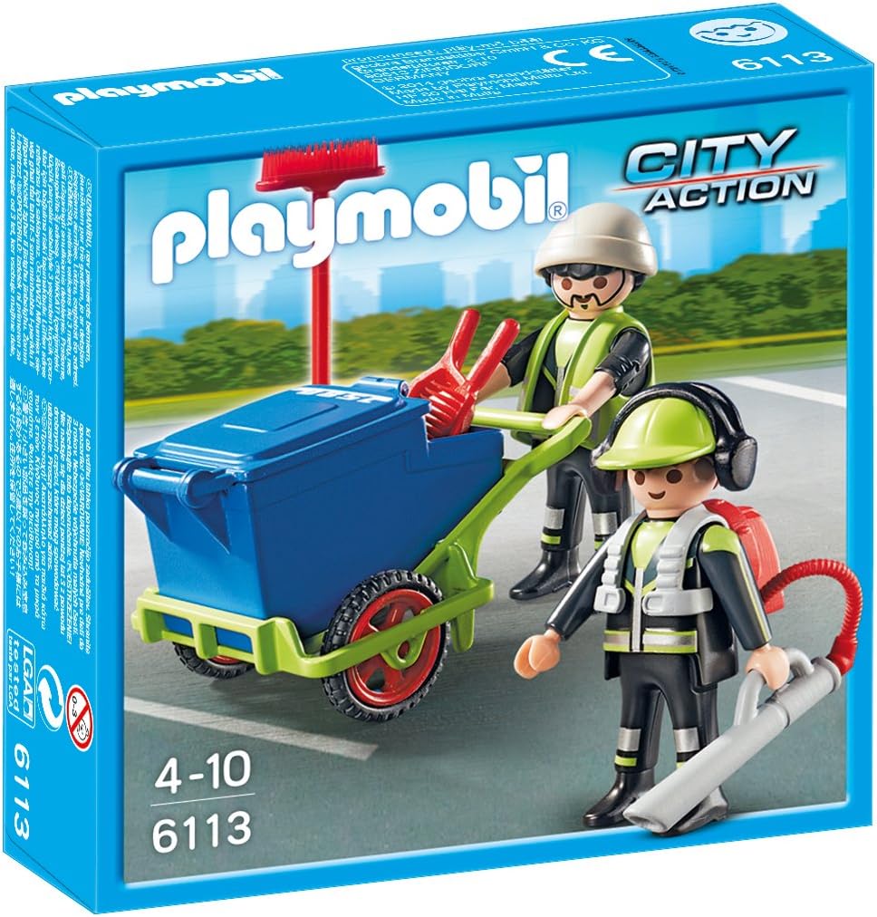 PlayMOBIL 6113 Sanitation Team, Fun Imaginative Role-Play, PlaySets Suitable for Children Ages 4+