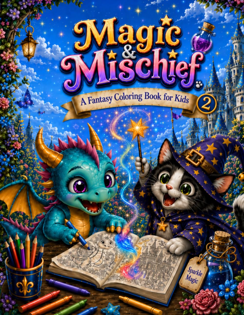Magic & Mischief: Epic High Fantasy Coloring Adventures 2