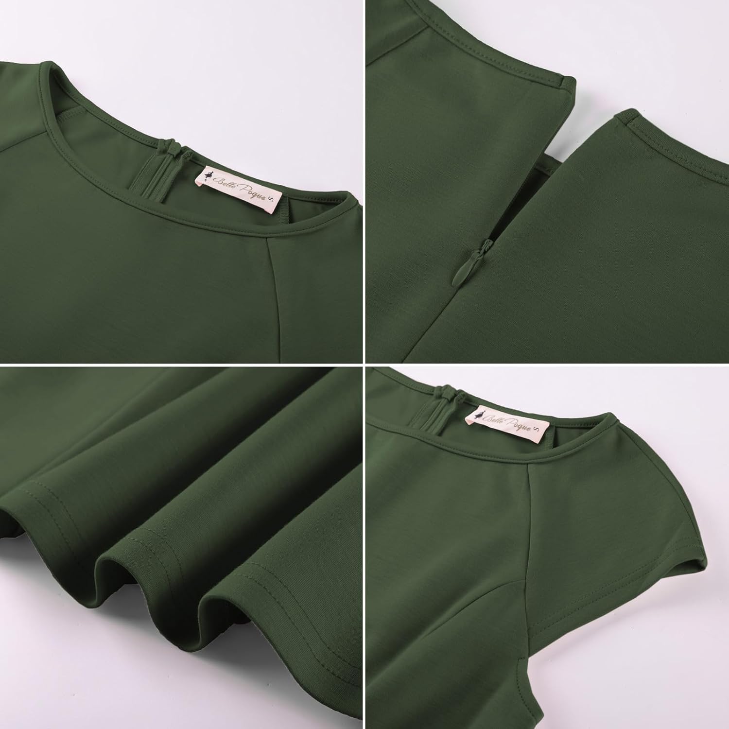 Belle Poque Women's Boat Neck Short Dresses 2026 Summer A Line Mini Sundress Elegant Formal Classy Cocktail Party Dress - Image 5