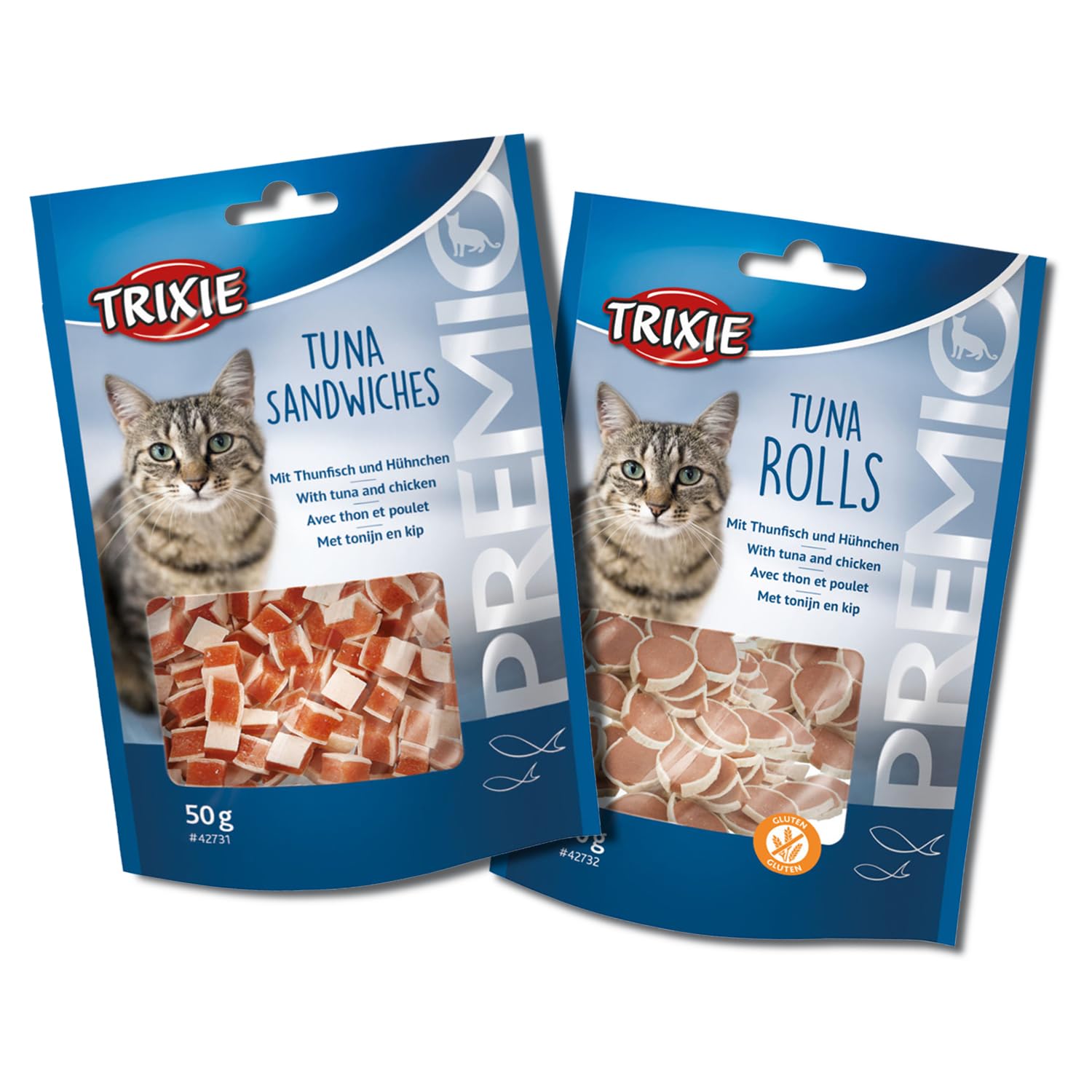Trixie Cat Treat Combo of Premio Tuna Sandwiches and Premio Tuna Rolls, Nutrient Rich Treats for Cats, Suitable for All Breeds – (Pack of 2) (B0CZ97VNZ6) Amazon Price History, Amazon Price Tracker