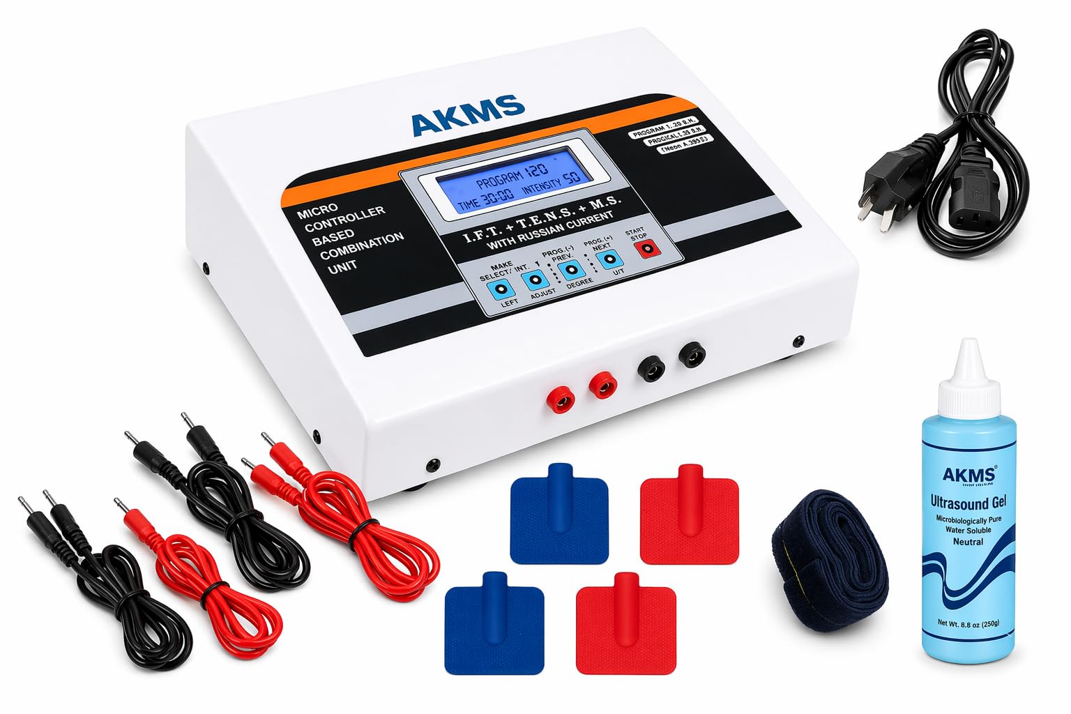AKMS 3 in 1 IFT TENS EMS Muscle Stimulator Machine with Russian