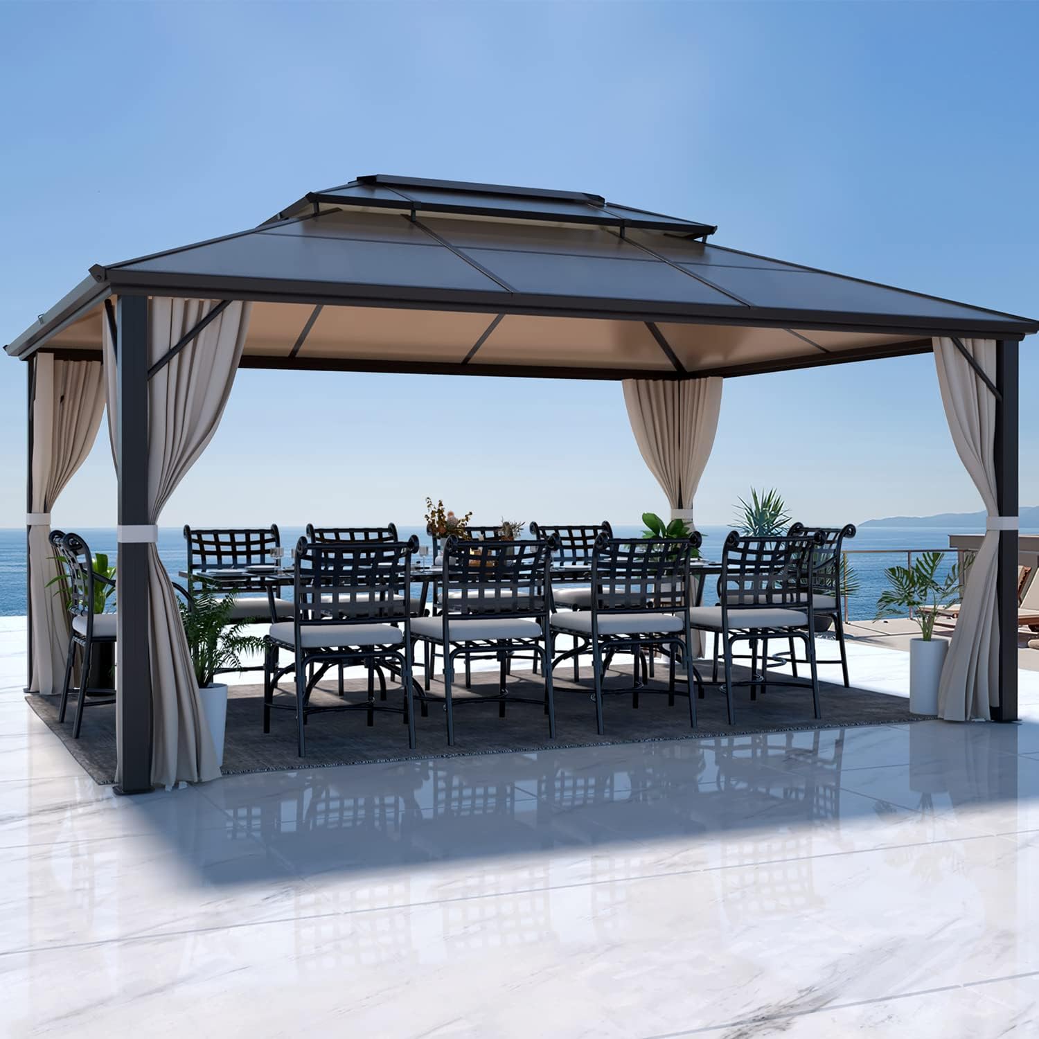 Buy EROMMY 12x16Ft Double Roof Hardtop 