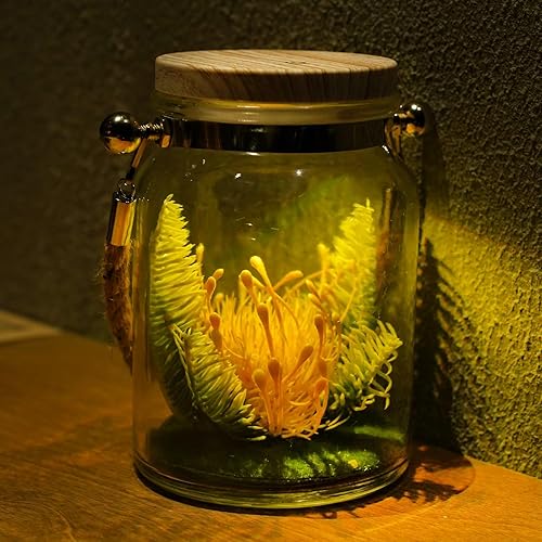 Miniatura 1 de Regalo de flor en botella, regalo de cumpleaños para dama, madre, flores artificiales de arco iris coloridas, rosas, pinos, mariposas y otras flores