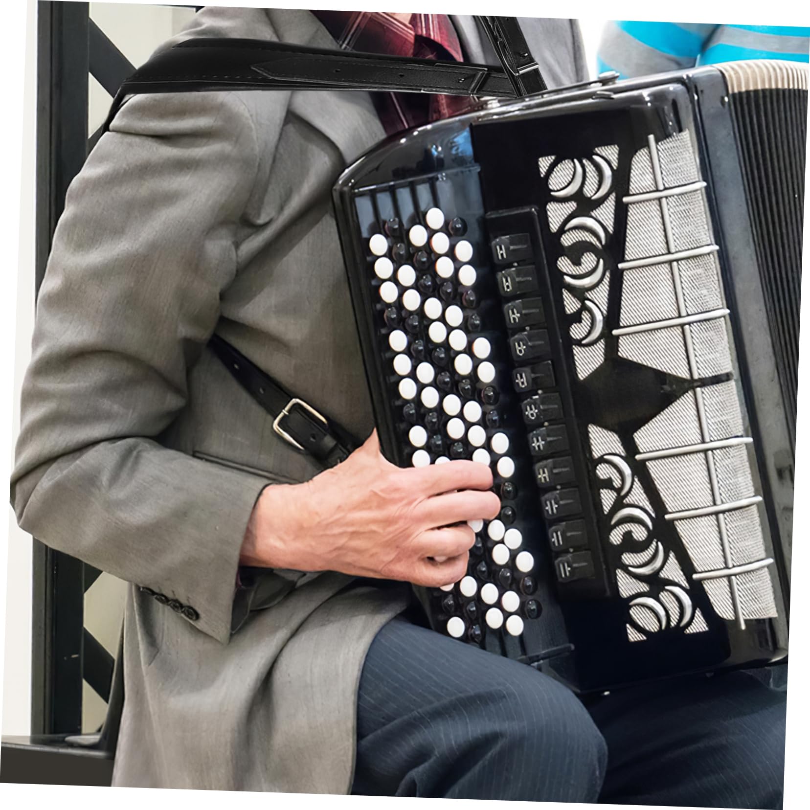 ifundom Accordion Strap Harness Adjustable Accordion Belt Shoulder Tape for Musical Instrument