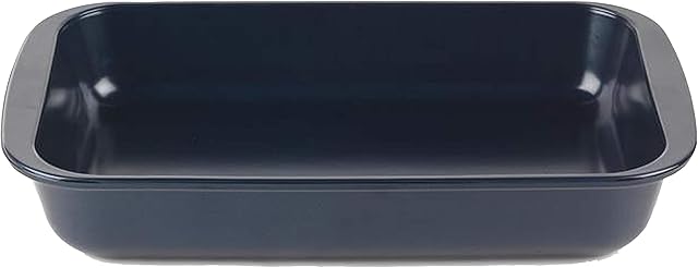 Russell Hobbs RH01143EU Thermo Glass Roaster, Microwave/Dishwasher/Freezer Safe Roasting Tin, For Leftovers And Batch Cooking, Deep Oven Dish Tray, Thermal Shock Glass, 1.6 L Capacity, 29 cm, Blue