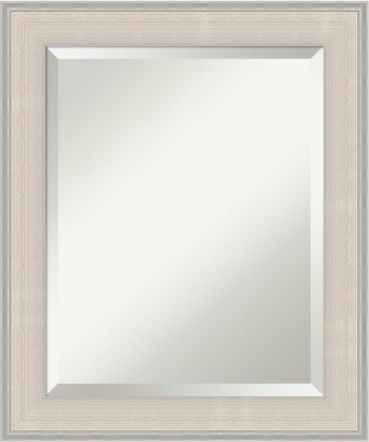 Amanti Art Bathroom Mirror for Over Sink, Vanity Mirror, Wood Frame, Hangs Horizonally and Vertically, Bathroom Wall Decor, Beveled Edge