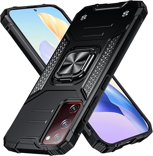 Miniatura 8 de Funda para Samsung Galaxy S20 FE 5G con soporte de anillo resistente de grado militar a prueba de golpes, híbrida resistente contra caídas, para