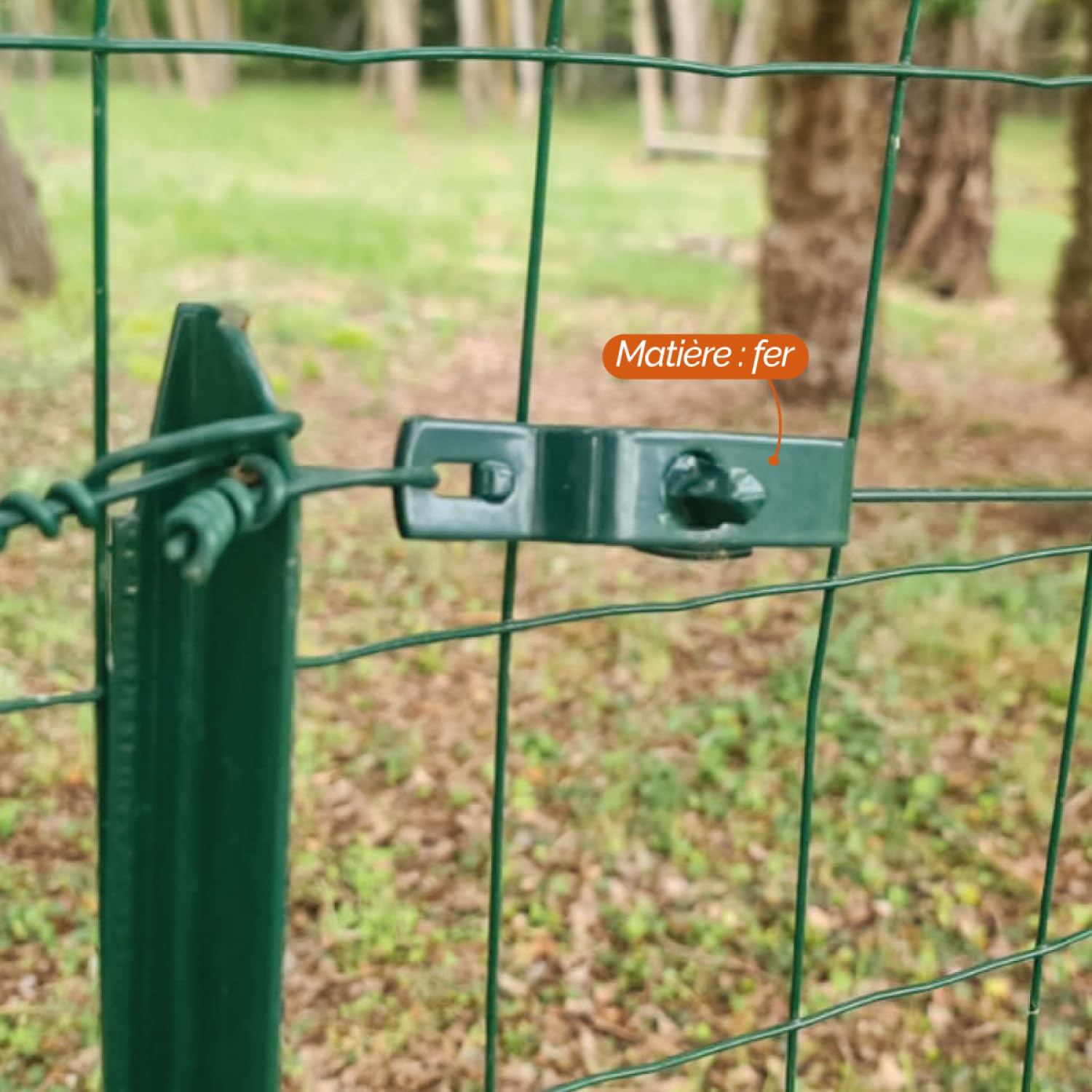 Linxor - Lot de 30 tendeurs en Acier galvanisé plastifié N°3 pour Fil de Grillage ou Autre - Vert