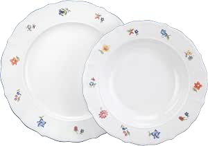 Servizio Porcellana Seltmann Weiden 'Beat' 18 Pezzi - Per 6 Persone, Piatti Da Colazione E Tazzine, Bianco, Made In Germany