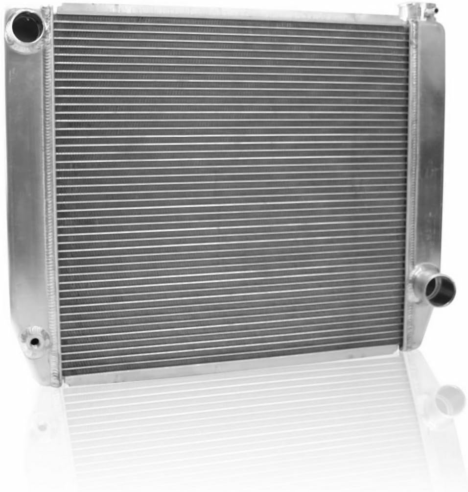 Griffin Radiator 1-25202-X ClassicCool 24" x 19" 2-Row Universal Radiator with 1" Tube and Top, Left, Bottom, Right Outlets