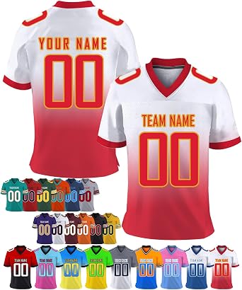 Custom Football Jersey Personalized Men Football Jerseys Shirts Sports Fan Uniform Printed Team Name Numbers for Women Youth