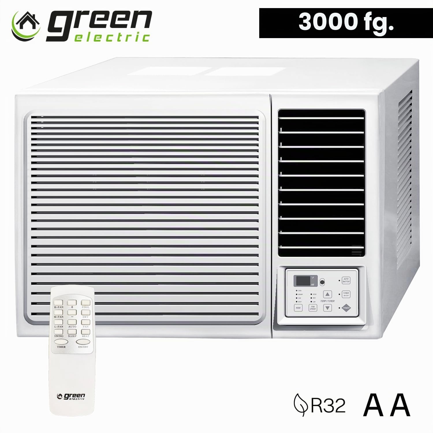 Climatizador monobloque para empotrar con ventana, 12000 BTU, eficiencia energética A/A, aire acondicionado para ventanas de bajo consumo con mando a distancia, ACW7-12