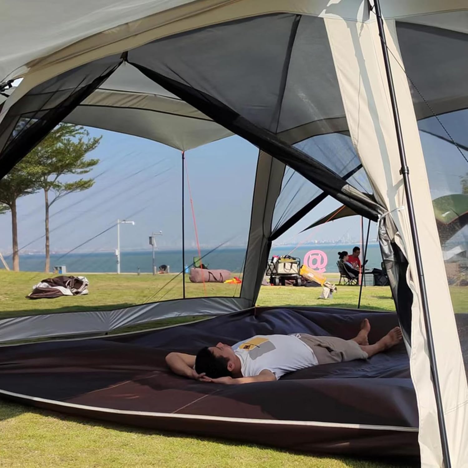 Tent Camping - UV Resistant Sunshade House - Screen House Tent - for Picnic Family Trip Backyard Road Trips Travel Beach