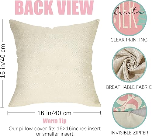 Miniatura 9 de Fahrendom Juego de 4 fundas de almohada rectangulares decorativas lumbares con árbol de Navidad de 12 x 20 pulgadas, con bastones de caramelo rojos