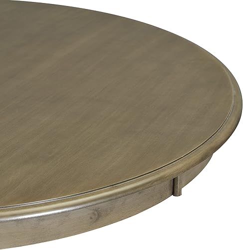 Miniatura 9 de Farmhouse - Juego de mesa redonda de comedor de 5 piezas con patas de mesa curvadas estilo caballete y 4 sillas tapizadas para comedor, mesa de