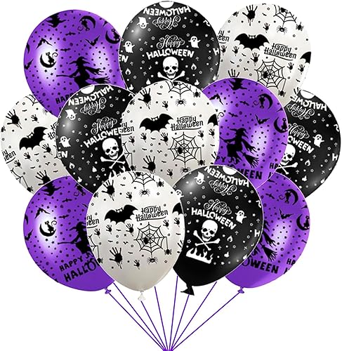 Miniatura 57 de Globos de aluminio de Halloween, globos de cumpleaños de Halloween, número 1, araña, momia, calabaza, murciélago, fantasma, globos para decoración