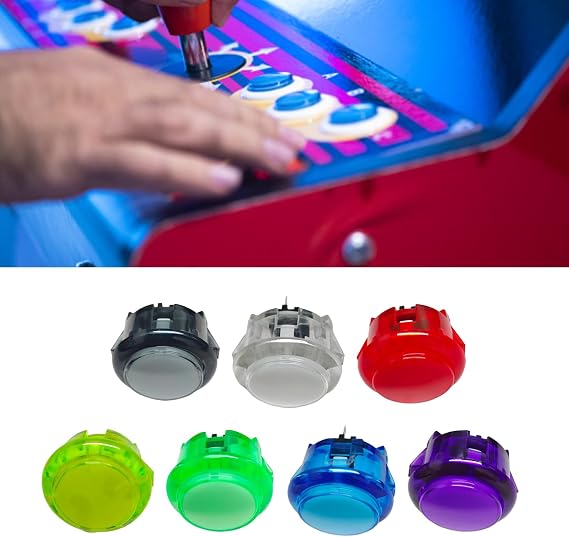 10Pcs Arcades Push Button Video Game Console Start Cion Switches 24mm/30mm Game Start Resetting Switches Controller For Arcade Game Machine
