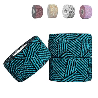 Gym & Hook Grip Tape - حماية الإبهام والأصابع - للتدريب المتقاطع ورفع الأثقال والجمباز والمزيد - شريط رفع الأثقال الرياضي الممتد - 24 قدمًا طويل 3 حزمة