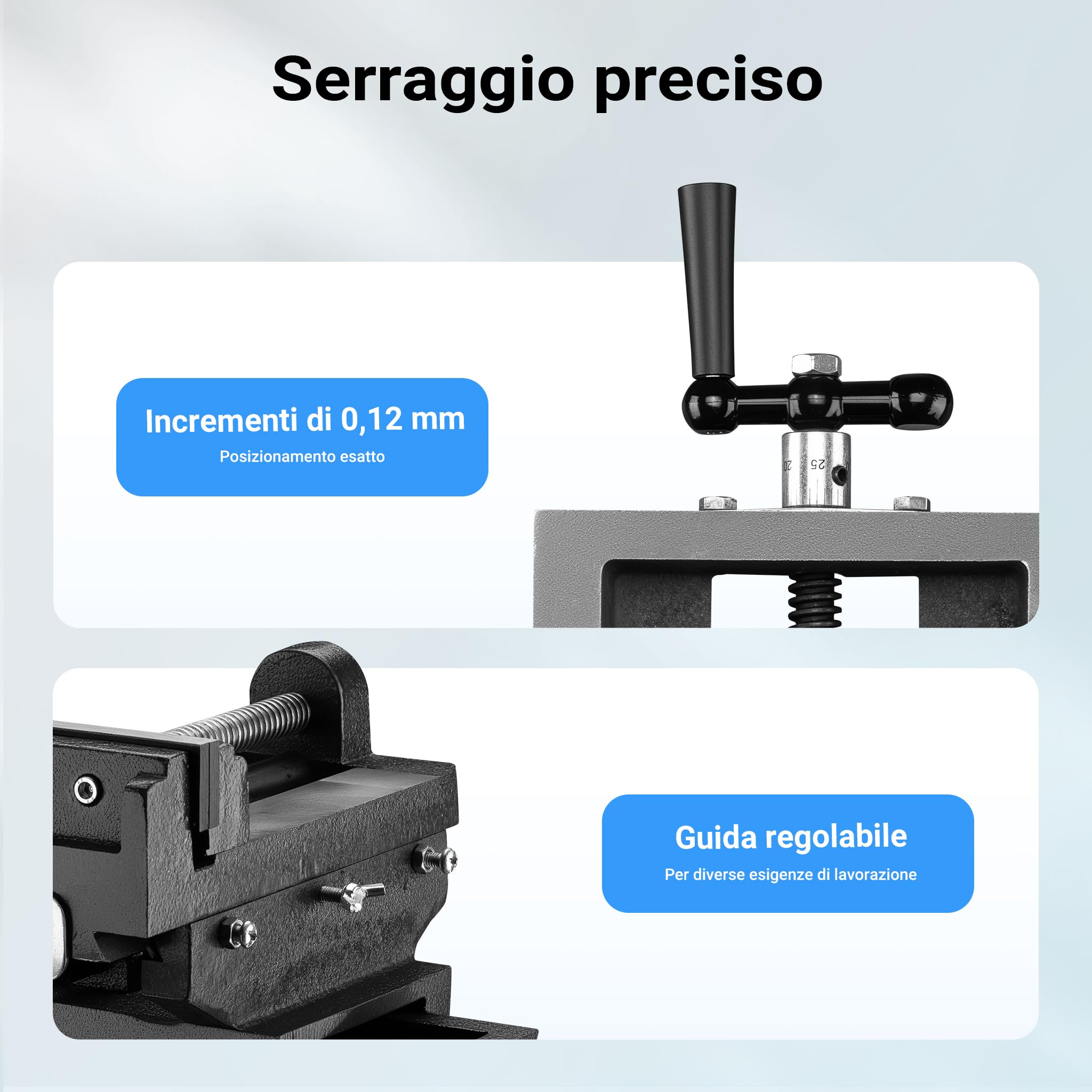 Morsa a croce per trapano 150mm a 2 assi X-Y per macchine trapani a colonna