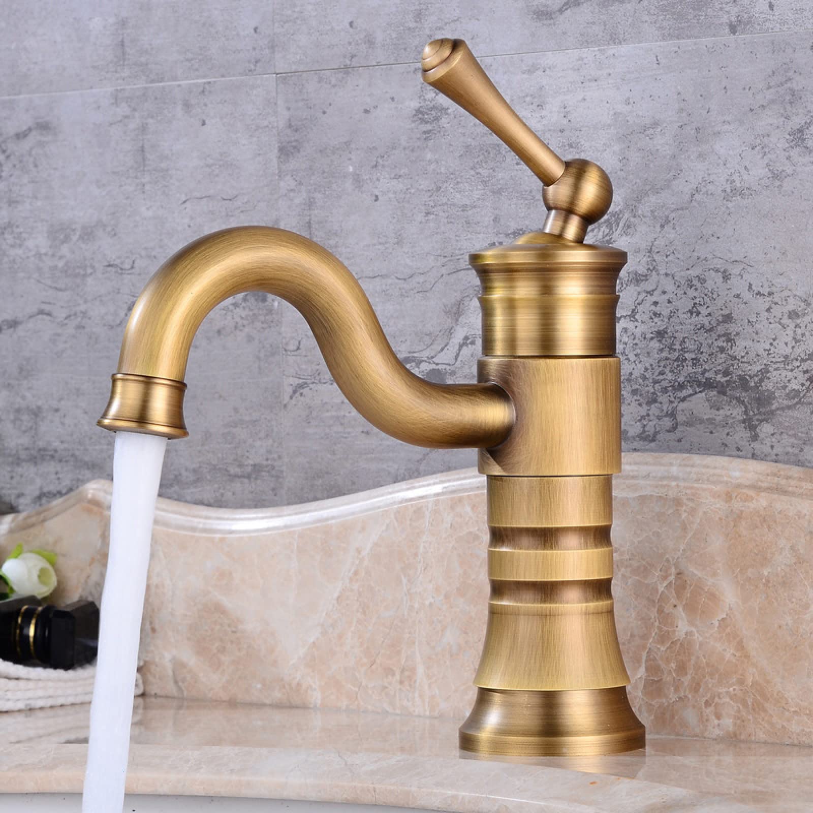 Robinet de lavabo européen anti-éclaboussure en cuivre 19 cm