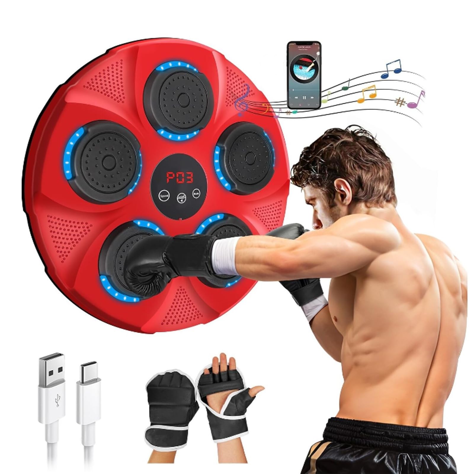 Cible de boxe musicale intelligente et jeu de boxe mural