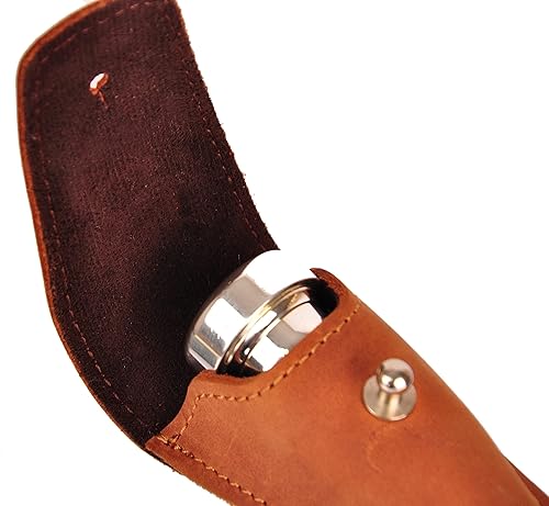 Vista 103 de Protector de válvula de trompeta de cuero genuino de protección y comodidad (guardia, negro)