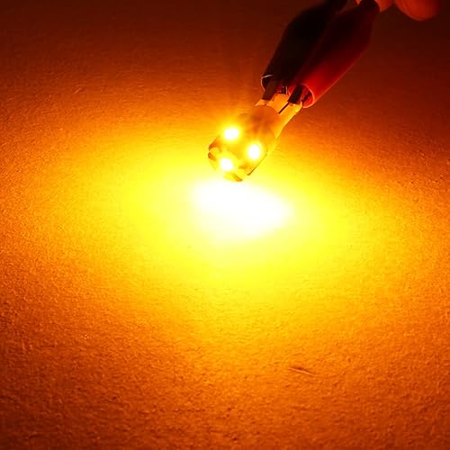 Miniatura 6 de PHINLION 194 bombillas LED amarillo ámbar súper brillante 3030 chipsets 168 2825 2827 T10 W5W bombillas LED de repuesto para mapa interior de coche,