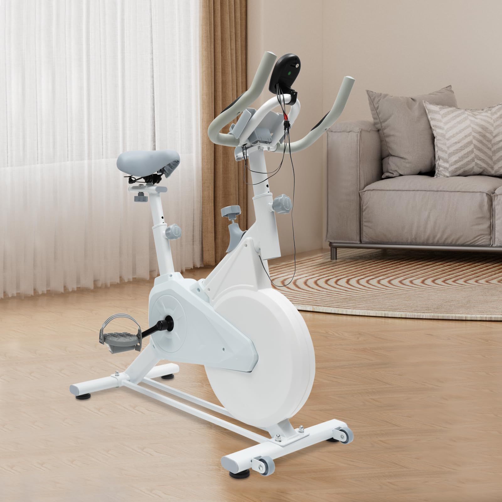 Orbitrek eliptyczny, magnetyczny orbitrek do domu do 80 kg, koło zamachowe 4 kg, trenażer domowy z komputerem, mierzy puls, kalorie, dystans, prędkość, bardzo cichy