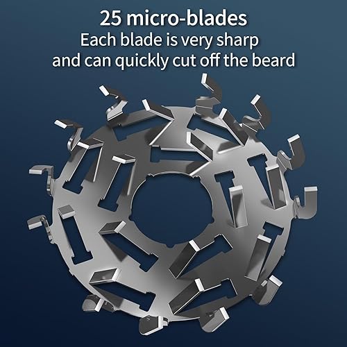 Miniatura 3 de Mini maquinilla de afeitar eléctrica, cuerpo de aleación de aluminio, cabezal de afeitadora flotante 3D, carga tipo C, uso durante 45 días, IPX7