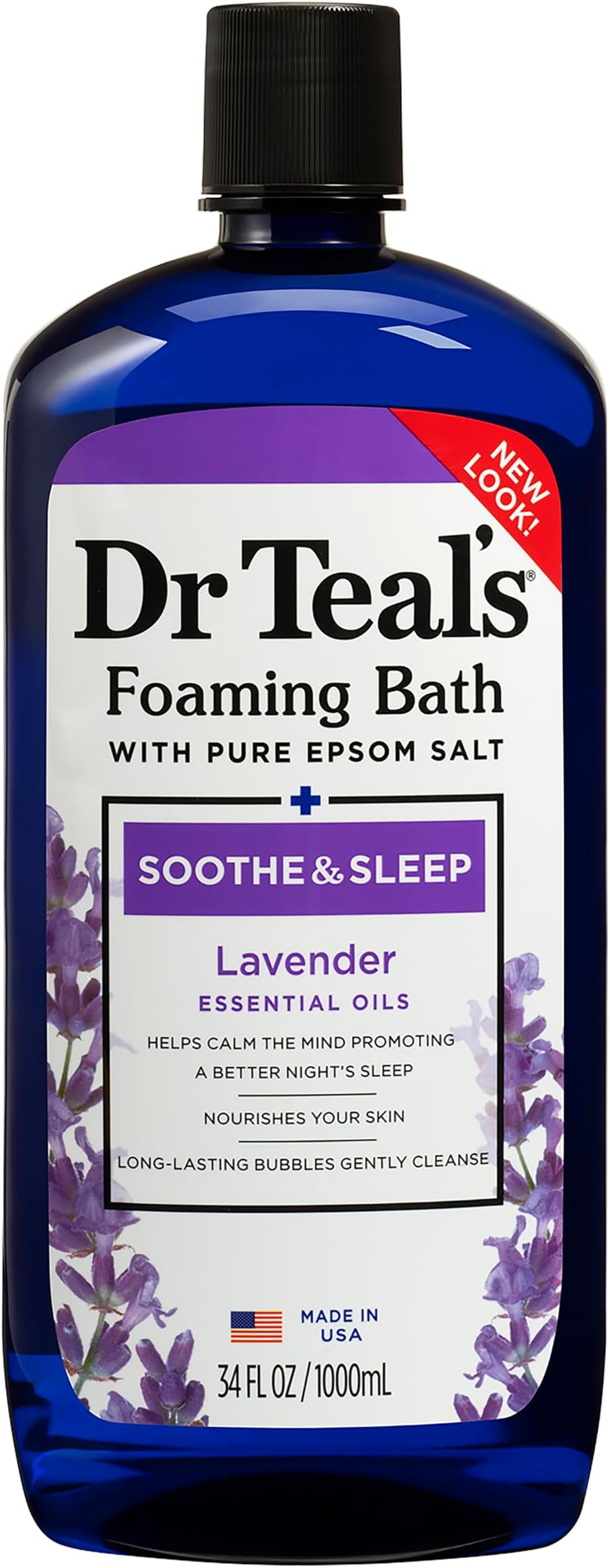 Dr Teals Dr Teals Foaming Bath with Pure Epsom Salt, Soothe Sleep with Lavender, 34 Ounces.