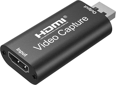 Video Capture Card, Hdmi Video Capture Card, USB Capture Card,4K HDMI to USB2.0, Record via DSLR Camcorder Cam for High Definition Acquisition, for Broadcasting, Amamzing Record, Meeting,ect. Black