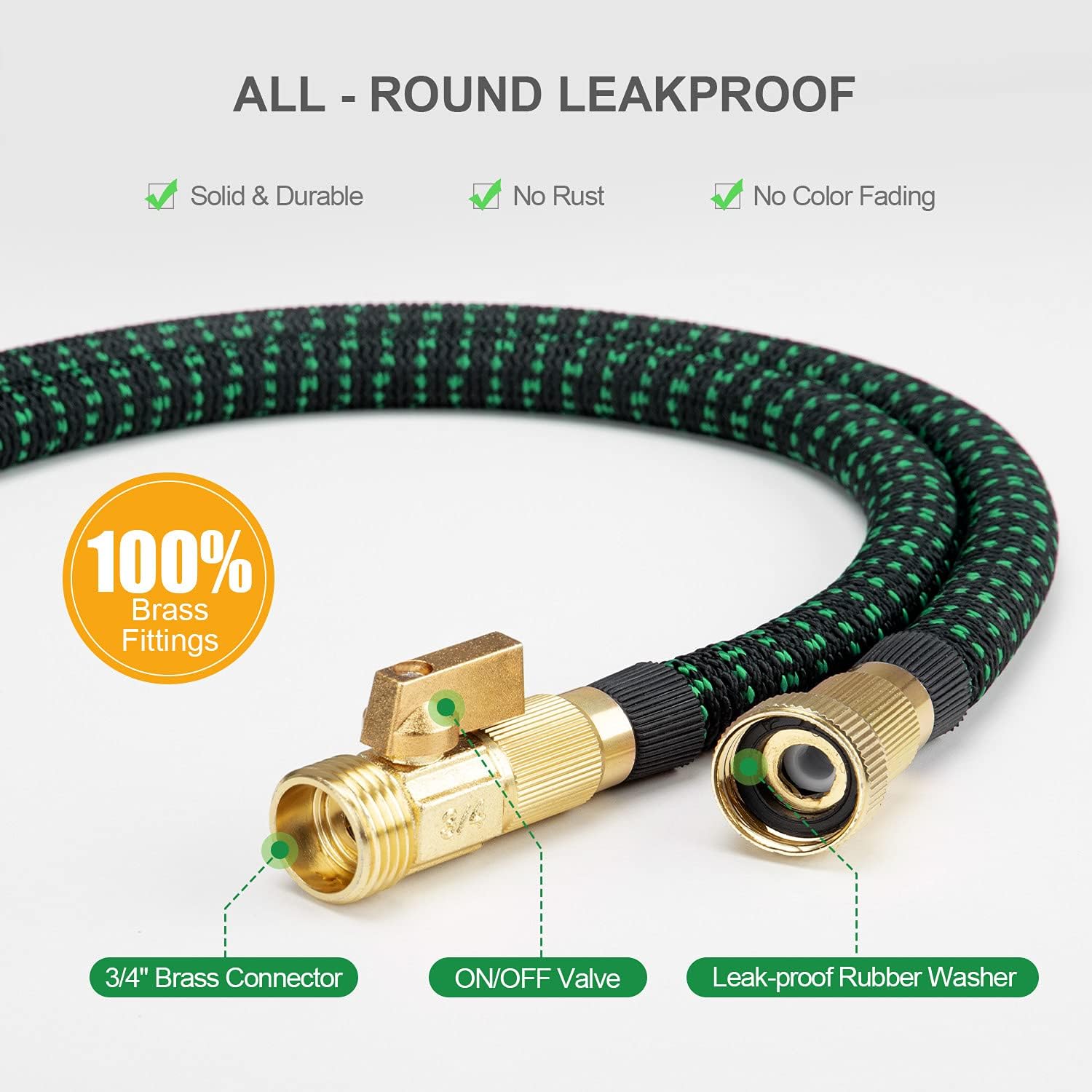 Expandable Garden Hose 75ft, Flexible Lightweight Expanding Garden Hose, Collapsible Outdoor Hose for Yard Lawn, No Kink Retractable Water Hose with 10 Setting Nozzle : Patio, Lawn & Garden