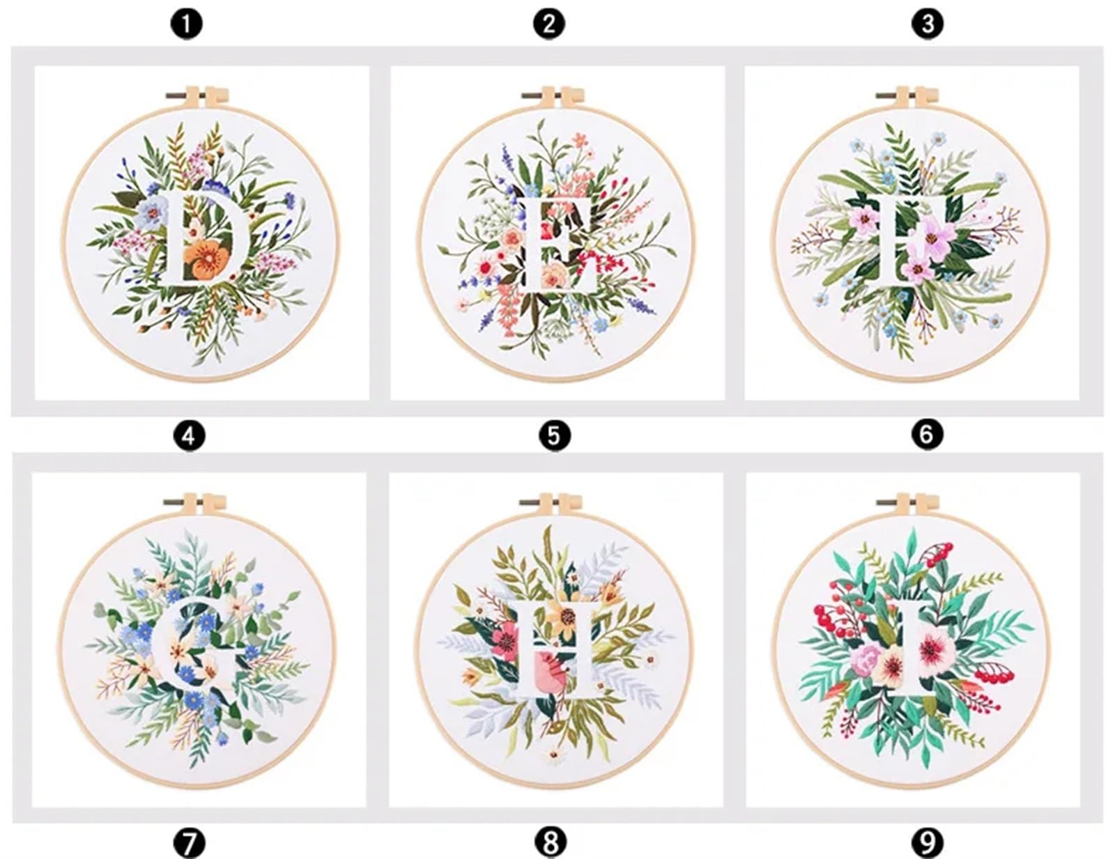 haft, Zestaw do haftowania, dla początkujących i dorosłych. startowy haftu(Color I,With 20cm hoop)