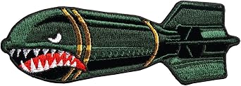 Hot Leathers - PPV1033 Drop Bomb Hook and Loop Patch Multicolor, 4" Width x 2" Height