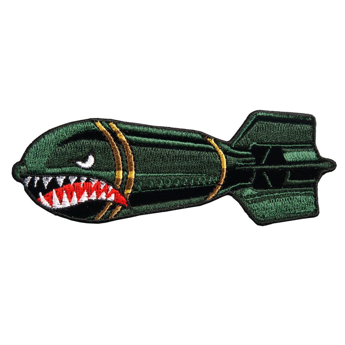 Exclusive Geniune HOT LEATHERS Original Artwork Licensed Brand DROP BOMB, Embroidered Rayon, Saw-On/VELCRO PATCH - 4" x 2"