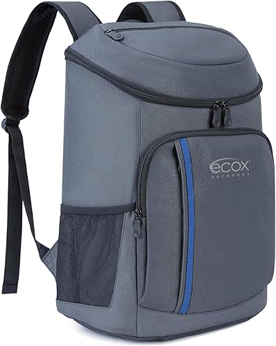 ecox Mochila térmica para exteriores, 20 litros, capacidad de aproximadamente 30 latas con abrebotellas, correas acolchadas, ligera y fácil de disponible en Yaxa Costa Rica