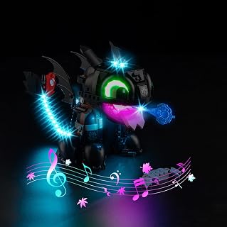 LED Light Kit Compatible with Lego How to Train Your Dragon: Toothless 10375 Building Blocks, Upgraded Original Movie Sound, Lighting Accessories for Lego 10375 Model Set, Lights Only