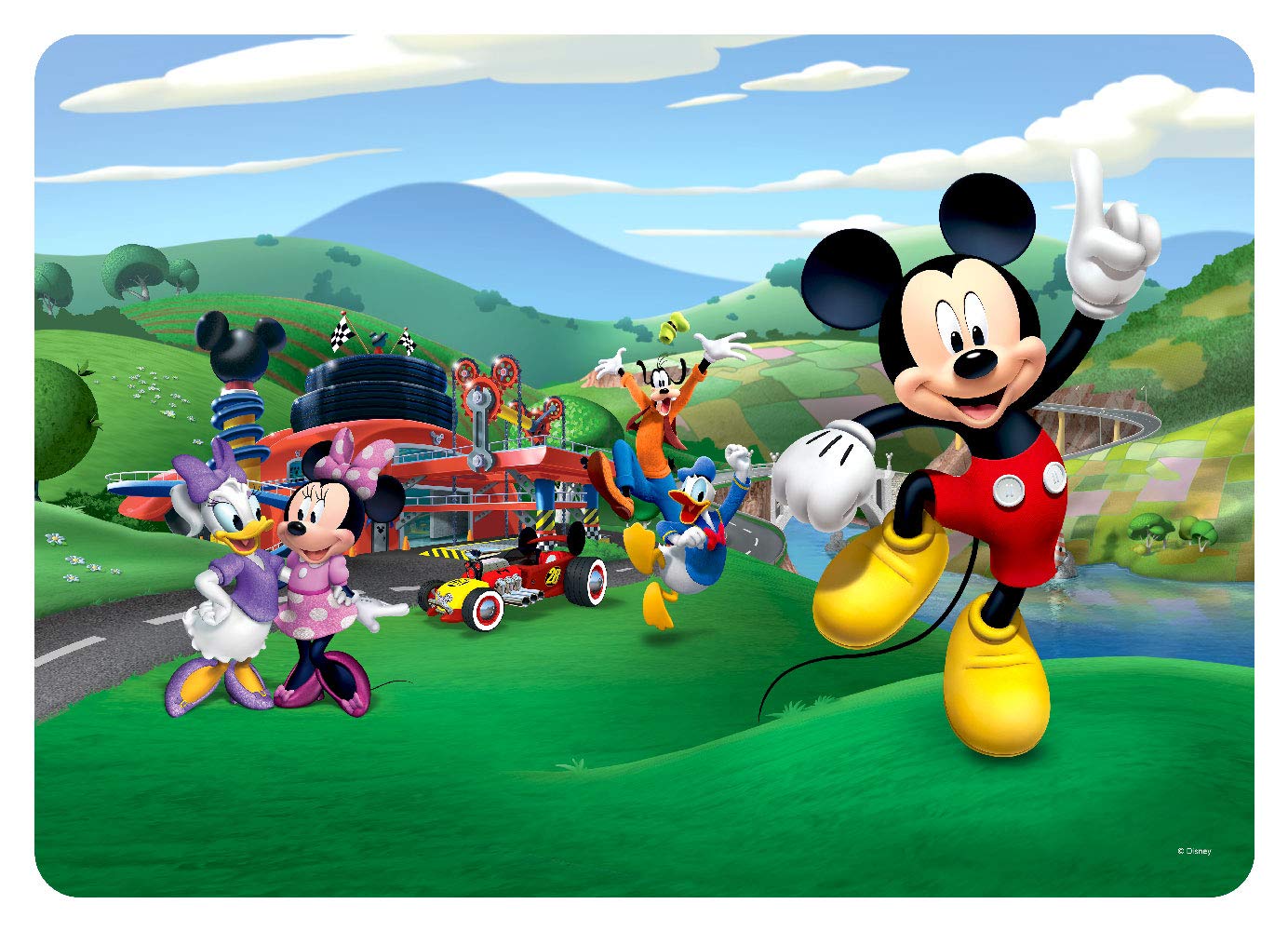 AG Design TMD 8303 Disney Mickey Mouse Children's Place Mats, Painting Mat, Kneading Mat 30 x 42 cm, Phthalate-Free Plastic, Colourful, 42 x 30 cm