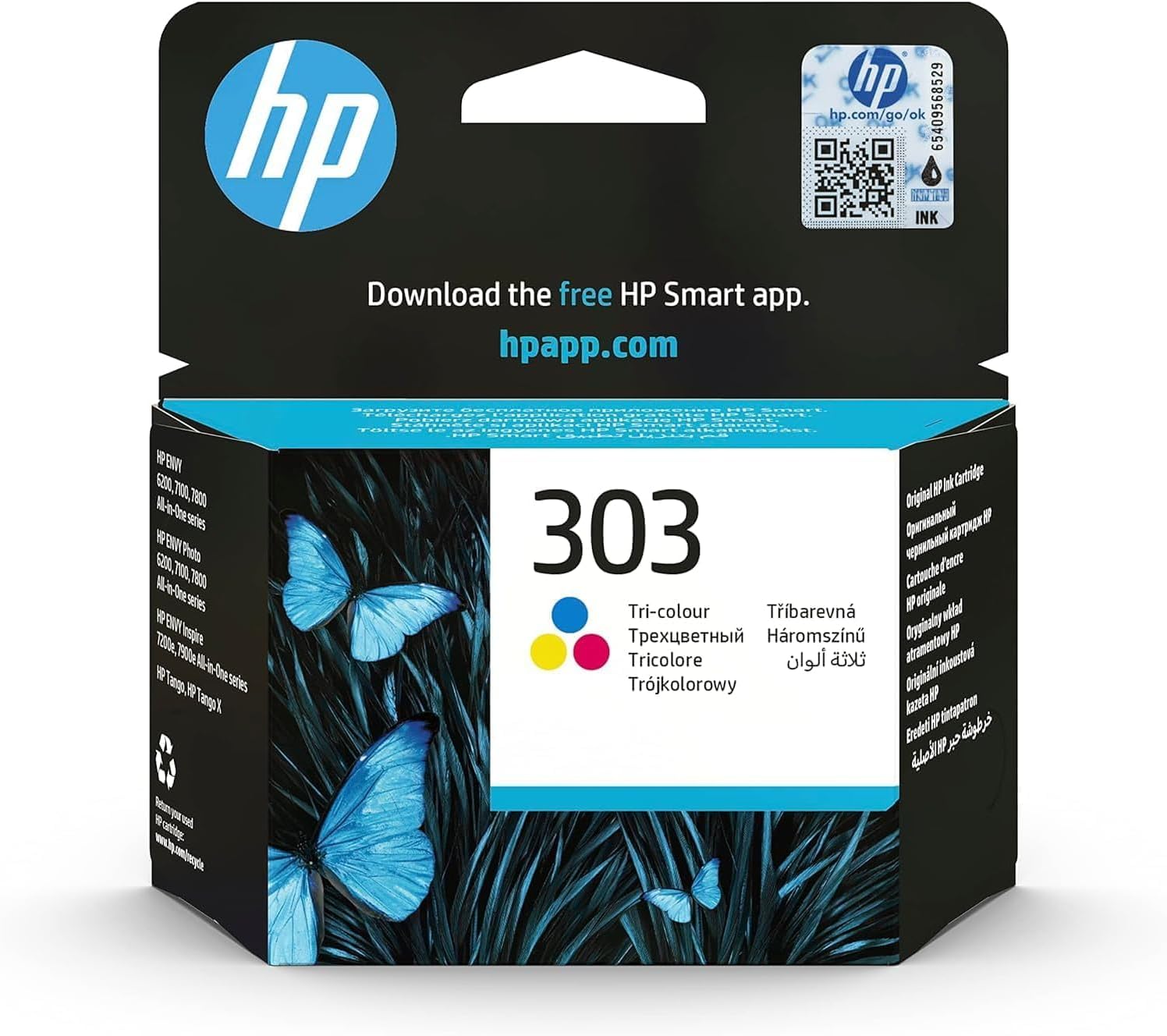 HP 303 Colour Ink Cartridge - T6N01AE - Ink For ENVY 6200 6220 6230 ...