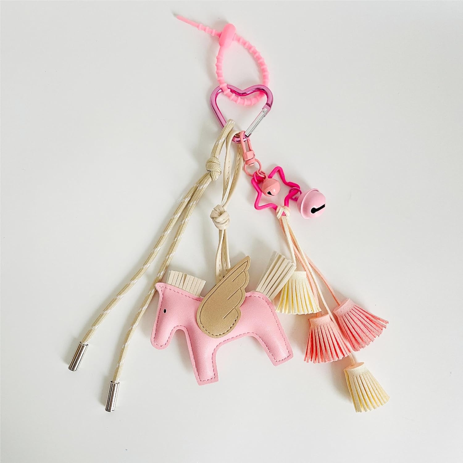 QTMY Cute Horse Tassel Keychain Bag Charms for Handbag Purse Backpack Accessories for Bogg Bag,653 - Image 2