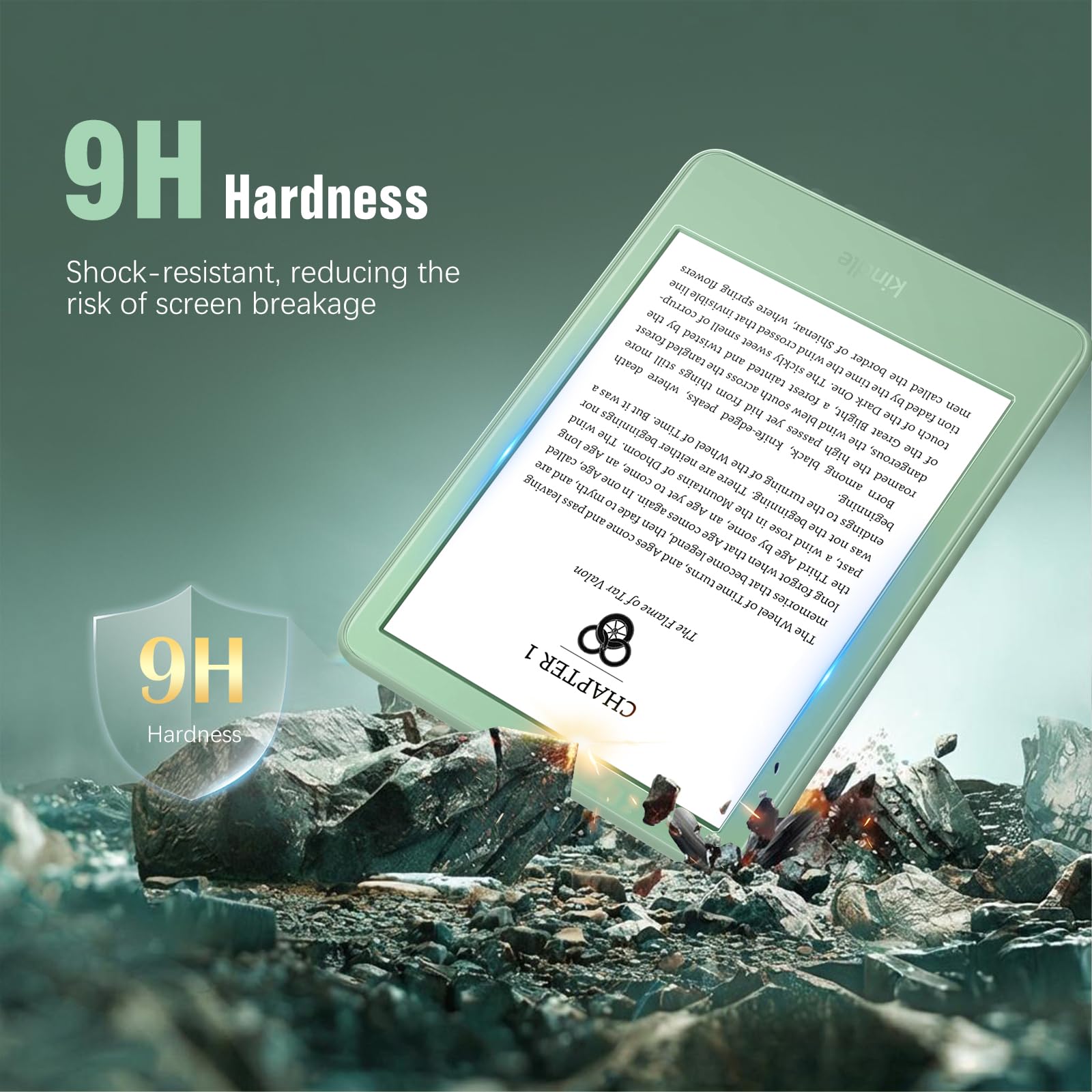MoKo 2 Pezzi Vetro Temperato Pellicola Protettiva per E-Reader 6 Pollici All-New E-Reader & Kobo Clara Colour/BW/2E, Durezza 9H Anti-Graffio, HD Trasparente, Senza Bolle, Compatibile con Custodia