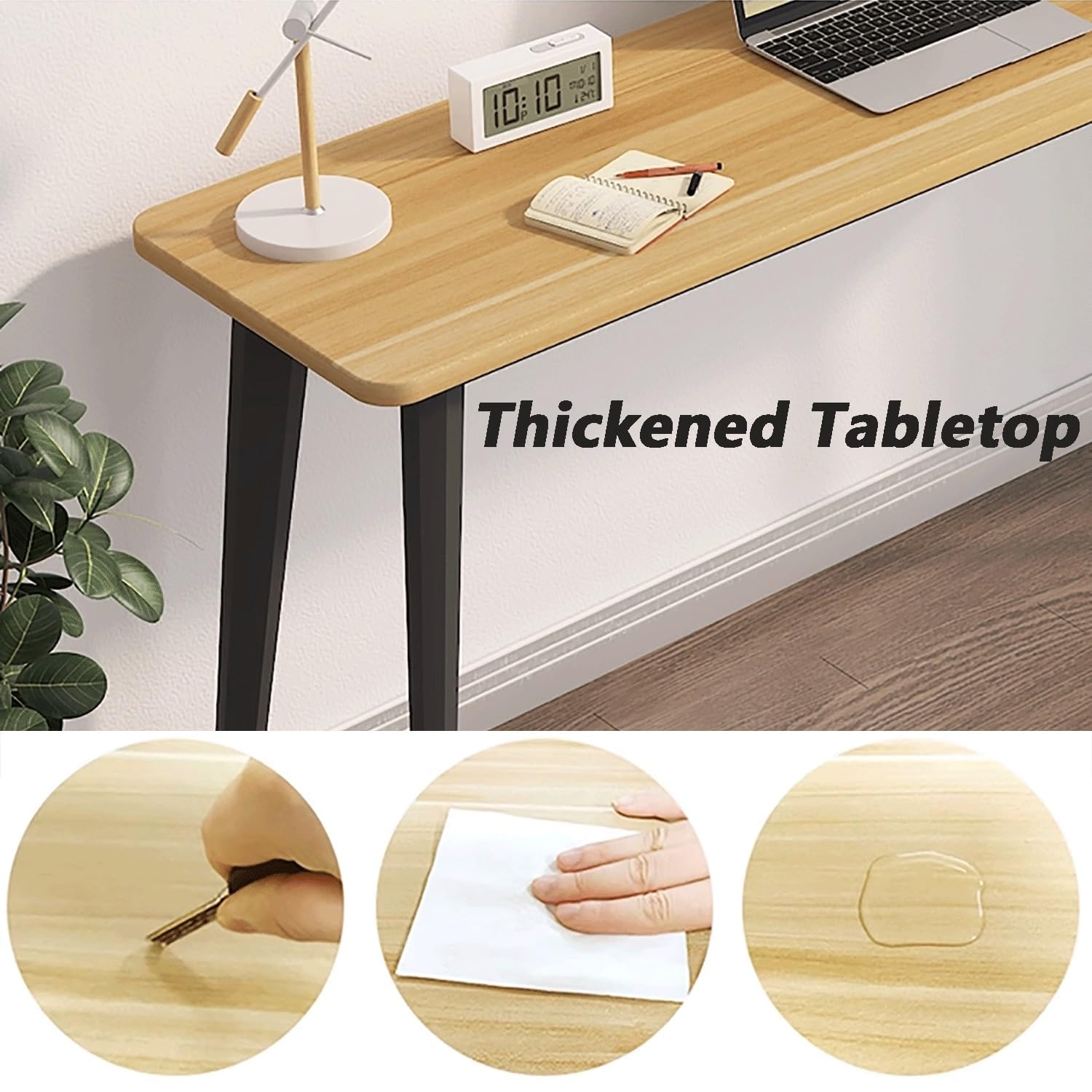 Scrivania moderna con gambe in metallo per casa e ufficio, postazione di lavoro per videogiochi e sala studio per camera da letto, mobili eleganti per giochi e sala studio