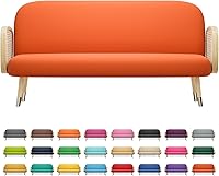 Vista 12 de MoNiBloom Funda para futón de tamaño Queen, elástica, sin brazos, funda para sofá sin brazos, protector de muebles, duradera y lavable, con Cereza