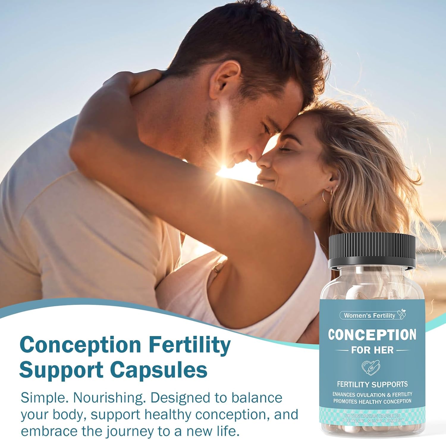 Fertility Support Supplement for Women – Promotes Ovulation, Hormonal Balance & Regular Cycles – Prenatal Vitamin with Myo-Inositol, Folate, Folic Acid, Vitex – 60 Capsules - Image 6