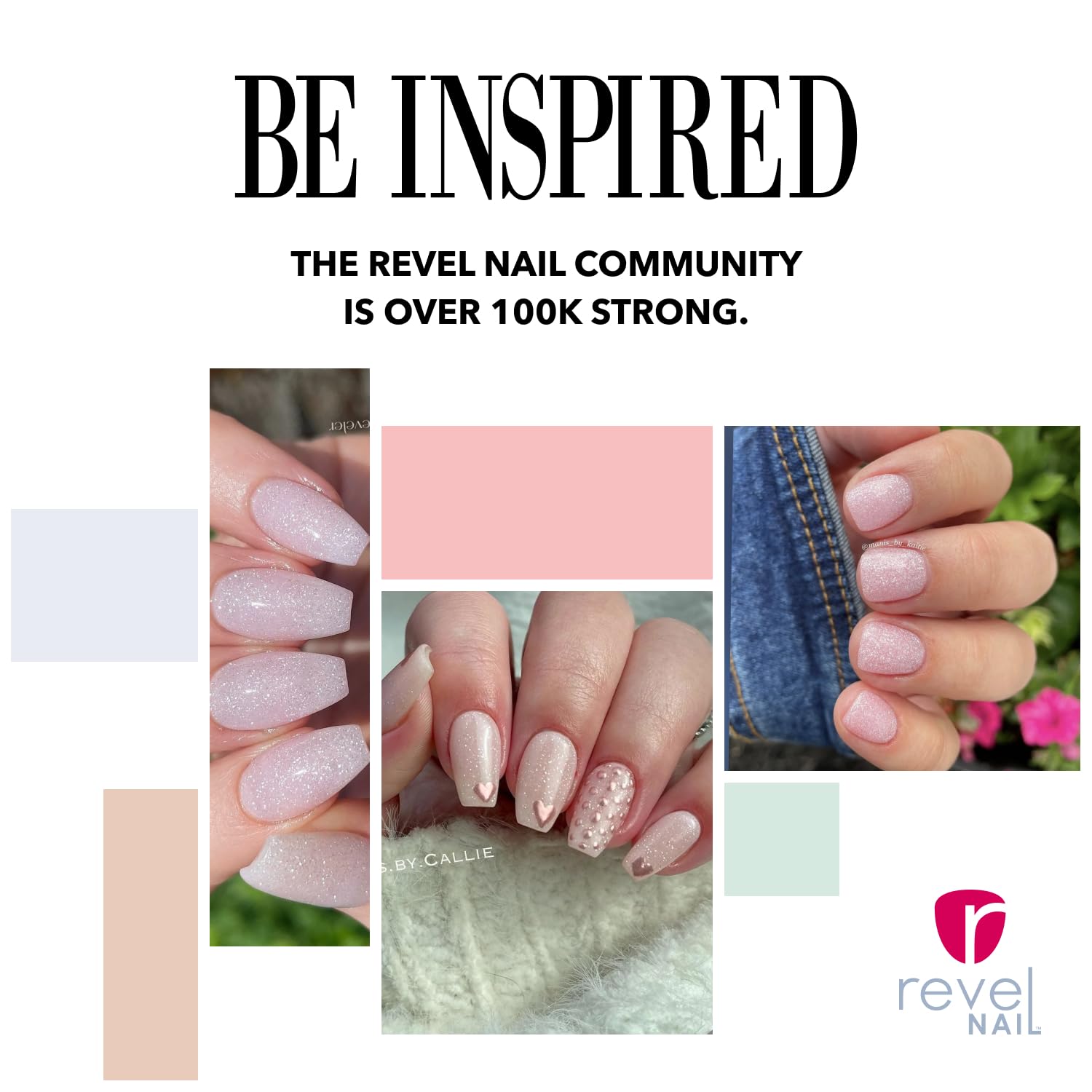 Revel Nail Dip Powder - Light Pink Shimmer Dipping Powder, Long-Lasting Dip Nail Color, Chip & Crack Resistant, No UV Lamp, DIY Manicure For Strong Healthy Nails, Bubbly